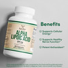 Alpha Lipoic Acid 600mg per Serving, 60 Capsules (Third Party Tested, Non-GMO