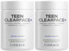 Codeage Teen Clearface Adolescent Face, Skin & Pimples, Vitamins A, C, D3, E