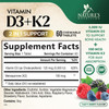 Vitamin D3 K2 Supplement - 5000 IU D3 + K2 100 mcg