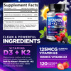 Vitamin D3 K2 - Chewable Vitamin D 5000 IU & K2 MK-7 100 mcg