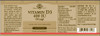 Solgar, Vitamin D3 (Cholecalciferol) 400 Iu, 100 Count