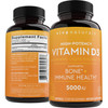 Viva Naturals Vitamin D3 5000 IU Softgels, 360 Count (125 mcg), Supports Bone &