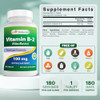 Best Naturals Vitamin B2 (Riboflavin) 100 mg 180 Tablets