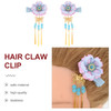 Lurrose 1 Pair Japanese Style Hair Clips Tassel Flower Kimono Traditional Hairpins Barrette Cherry Blossom Hair Clamp Bride Hanfu Accessory for Women