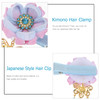 Lurrose 1 Pair Japanese Style Hair Clips Tassel Flower Kimono Traditional Hairpins Barrette Cherry Blossom Hair Clamp Bride Hanfu Accessory for Women