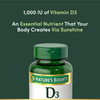 Nature's Bounty Vitamin D3 1000 IU Softgels, Immune Support, Promotes Healthy