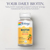 SOLARAY Biotin 1000mcg Lozenges - Biotin Supplement with Vitamin