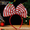 Olbye Red Bow Headband Snowflake Big Hair Bows Shiny Bowknot Hairband with Bows Festival Holiday Hair Hoop Christmas Hair Accessories for Women Girls