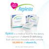Replesta 50,000 IU Vitamin D3 Cholecalciferol, for Vitamin D Deficiency