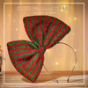 Olbye Red Green Christmas Hair Bows Headband Big Bowknot Hairbands with Bows Sparkly Festival Headwear Holiday Party Hair Accessories for Women