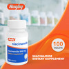 Rugby Niacinamide 500 mg Tablets, Gluten-Free Dietary Supplement for Adults