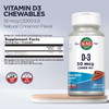 KAL Vitamin D3 Chewables 50 mcg, Vitamin D 2000 IU as Cholecalciferol, Sugar