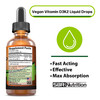 Vegan Vitamin D3 + K2 (MK-7) Liquid Drops with MCT Oil, Peppermint Flavor, Helps
