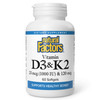 Natural Factors, Vitamin D3 & K2 1000 IU and 120 mcg, Supports Bone and Vascular