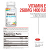 SOLARAY Vitamin E d-Alpha Tocopherol 268mg (400 IU)