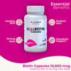 Hallusa Natural Biotin Capsules 10,000 mcg Healthy Hair, Skin & Nails