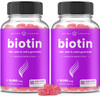 NutraChamps (2 Pack) Biotin Gummies 10,000mcg [High Potency] for Healthy Hair