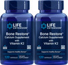 Life Extension Bone Restore Calcium Supplement with Vitamin K2, 120 Capsules