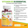 Vitamin D3 5000 IU (125 mcg) + K2 (MK-7) 100 mcg Sugar-Free Gummies, Strawberry