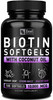 Zeal Naturals Biotin with Coconut Oil for Hair 10000mcg (180 Softgels)