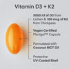 Sports Research Vitamin D3 K2 with 5000iu of Vegan D3 & 100mcg of Vitamin K2 as