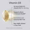 Sports Research Vitamin D3 2000 IU with Coconut MCT Oil