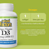 Natural Factors Vegan Vitamin D3 2000 IU - Supports Bone & Immune Health