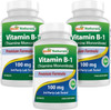 Best Naturals Vitamin B1 as Thiamine Mononitrate 100 mg Tablets (120 Count (Pack