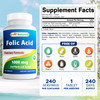 Best Naturals Folic Acid 1000 mcg (Vitamin B9), 240 Tablets