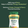 Nature's Bounty Biotin Gummy, Vitamin Supplement, Supports Healthy Hair, Skin
