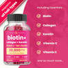 NutraChamps Hair Skin & Nails Gummies, Biotin with Collagen & Keratin, 5000mcg