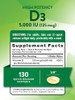 Nature's Truth Vitamin D3 5000 IU Softgels - 130 Count