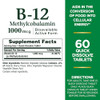 Nature's Bounty Vitamin B-12 Quick Dissolve Tablets, 1000mcg, Aids in