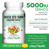 Maxi Health Vitamin D3 5000 IU Softgels - 125 mcg D3 Vitamin 5000 IU