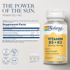 SOLARAY Vitamin D3 K2 - Bone Health and Immune Support Supplement