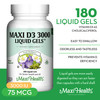 Maxi Health Vitamin D3 3000 IU 75 mcg Vitamin D Supplement for Healthy Bones