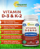 aSquared Nutrition Vitamin D3 with K2 Supplement-180 Chewable Tablets, Max