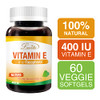 Lovita Vitamin E 400 IU Softgels, Natural 268 mg (as D Alpha Tocopherol), Vegan