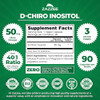 Zazzee D-Chiro-Inositol, 50 mg per Capsule, 90 Vegan Capsules, Ideal Dosage