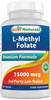 Best Naturals Methyl Folate 15000 mcg (15mg) (Most Bio-Available) 60 Tablets