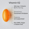 Sports Research Vitamin K2 MK7 180mcg with Coconut Oil