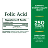Nature's Bounty Folic Acid Supplement, Supports Cardiovascular Health, 800mcg, 250 Tablets