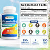 Best Naturals Vitamin B6 50 mg 250 Tablets