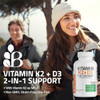 Bronson Vitamin K2 D3 (MK7) Supplement Non-GMO Formula Vitamin D3 5000IU (125
