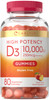Carlyle Vitamin D3 10000iu Gummies for Adults - 80 Count
