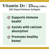 Nature's Bounty Vitamin D3 1000 IU Softgels, 350 Count
