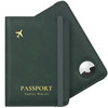Stouchi Passport Holder with Airtag Slot Airtag Passport Wallet for Men Slim Leather Passport Holder Case Family for Tra