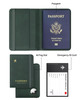 Stouchi Passport Holder with Airtag Slot Airtag Passport Wallet for Men Slim Leather Passport Holder Case Family for Tra