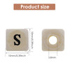 260 PCS Wood Letter Beads for Bracelets Cube Wooden Alphabet Beads 10x10mm AZ Sorted Natural Square Wooden Craft Letter