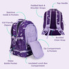 Bentgo Kids 2in1 Backpack Insulated Lunch Bag Durable 16 Backpack Lunch Container in Unique Prints for School Travel Wat